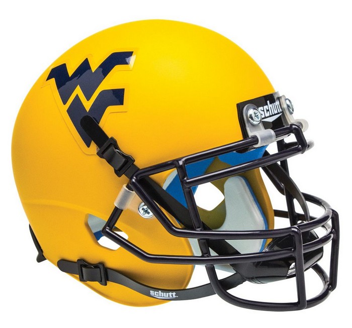 West Virginia Mountaineers Schutt Mini Helmet - Alternate Helmet #2  -