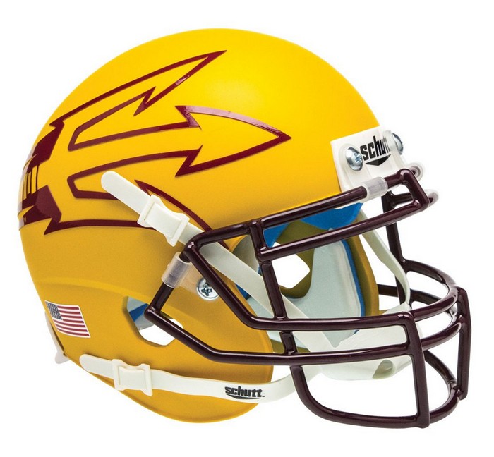 Arizona State Sun Devils Schutt Mini Helmet - Yellow Alternate