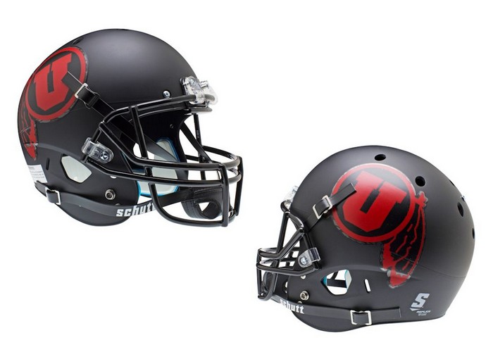 Utah Utes Schutt XP Full Size Replica Helmet - Alternate Helmet #1, Matte Black/Red