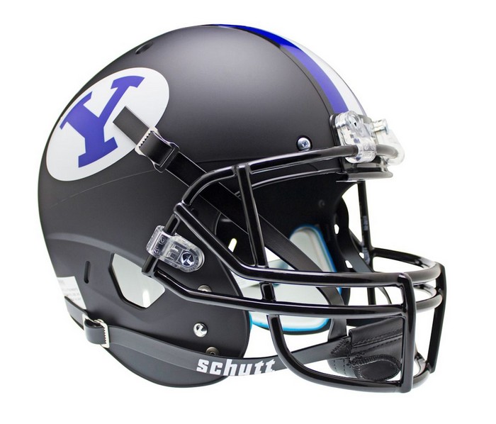 BYU Cougars Schutt XP Full Size Replica Helmet - Matte Black Alternate 1