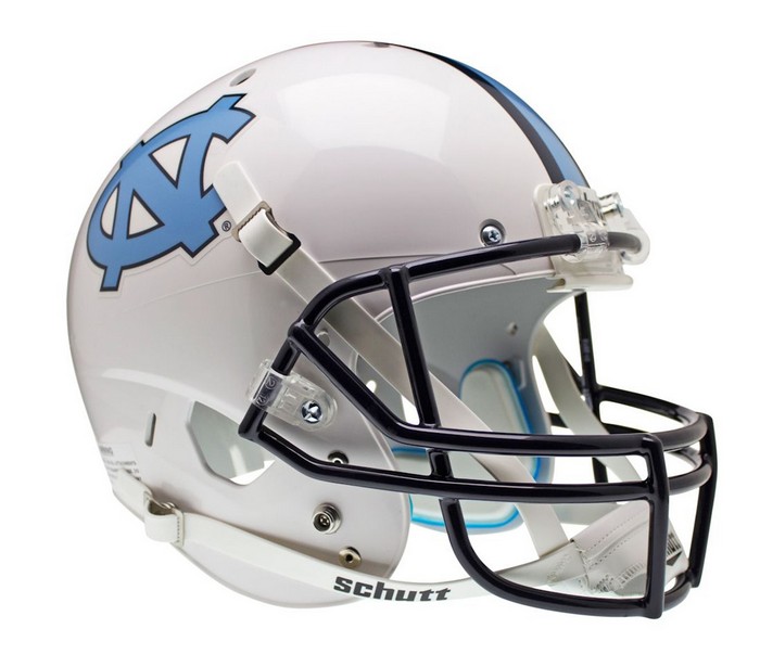 North Carolina Tar Heels Schutt XP Full Size Replica Helmet - White Navy Alternative 2