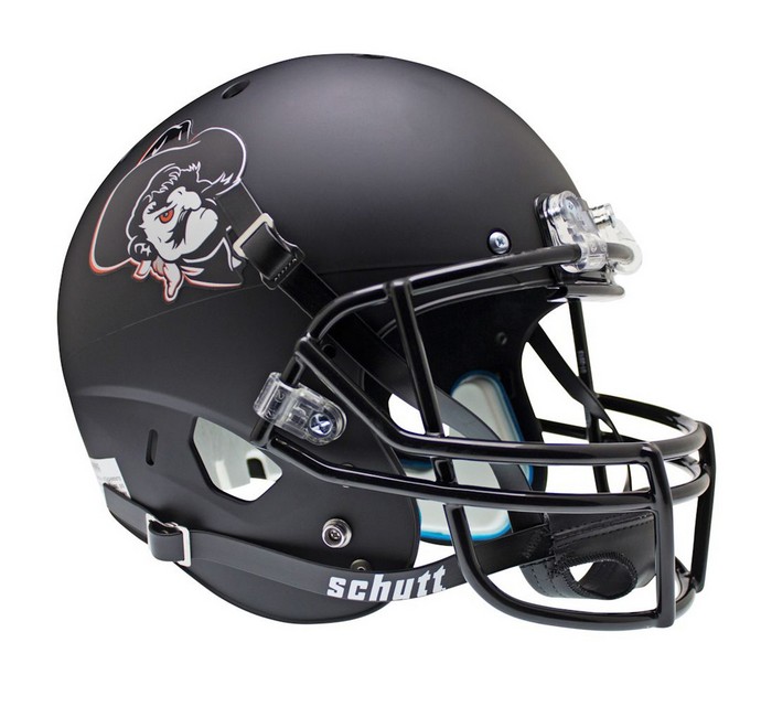 Oklahoma State Cowboys Schutt XP Authentic Full Size Helmet - Pete Matte Black Alternative #4