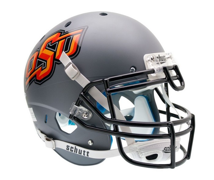 Oklahoma State Cowboys Schutt XP Full Size Replica Helmet - Carbon Fiber Matte Gray Alternative #6