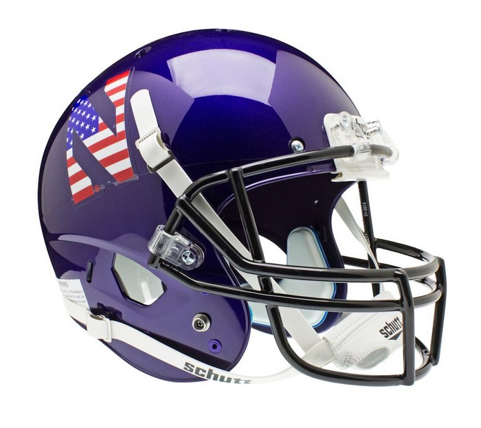 Northwestern Wildcats Schutt XP Full Size Replica Helmet - Flag Alternative 1