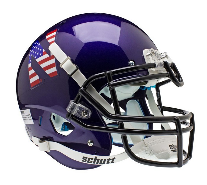 Northwestern Wildcats Schutt XP Authentic Full Size Helmet - Flag Alternative #1