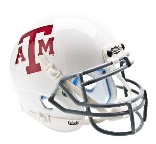 Schutt Sports Texas A&M Aggies Schutt Mini Helmet - Alternate Helmet #2, White