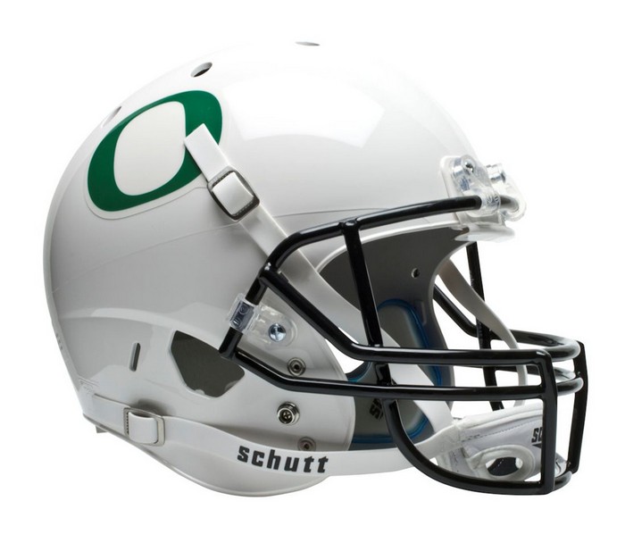 Oregon Ducks Schutt XP Full Size Replica Helmet - White w/DG Decal Alternate Helmet #1