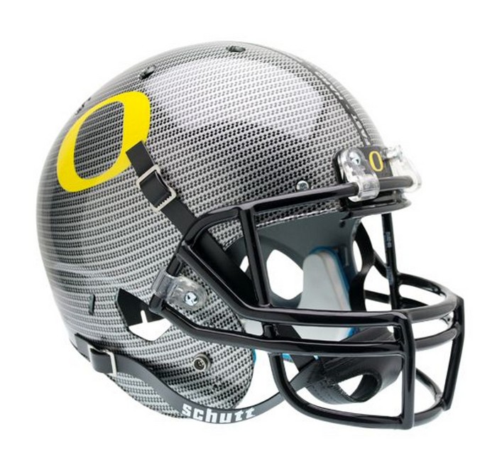 Oregon Ducks Schutt XP Full Size Replica Helmet - Carbon Fiber Alternate Helmet #4