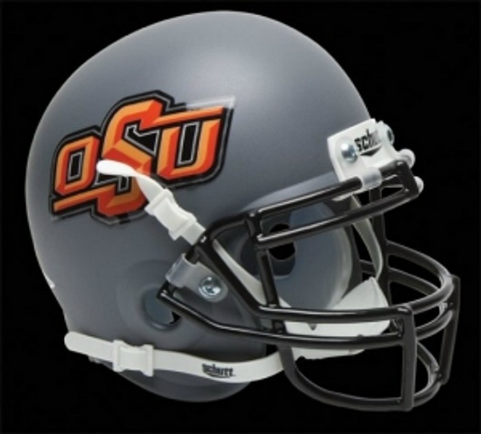 Oklahoma State Cowboys Schutt Authentic XP Full Size Helmet - Gray Alternate Helmet #1