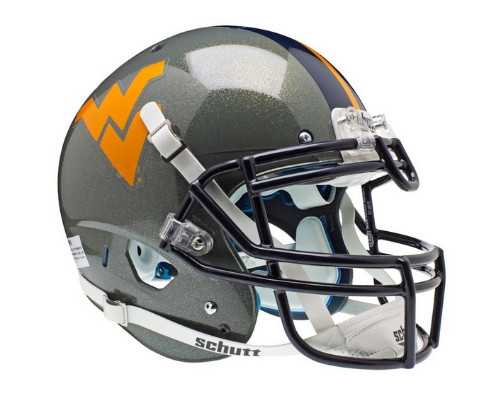 West Virginia Mountaineers Schutt XP Authentic Full Size Helmet - Alternate Helmet #1