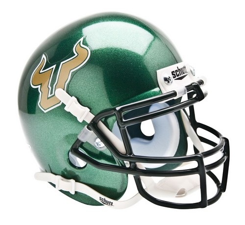 Schutt Sports South Florida Bulls Schutt Mini Helmet - Green Alternate Helmet #1 -