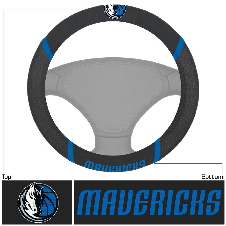 Dallas Mavericks Steering Wheel Cover Mesh/Stitched