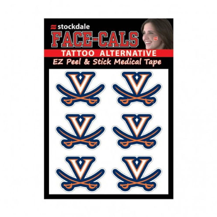 Virginia Cavaliers Tattoo Face Cals