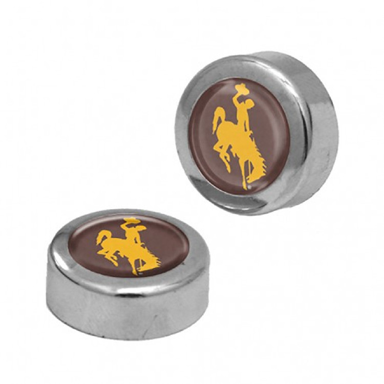 Wyoming Cowboys Screw Caps Domed