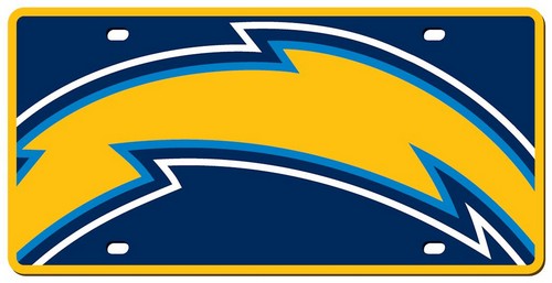 Stockdale Technologies San Diego Chargers License Plate - Acrylic Mega Style