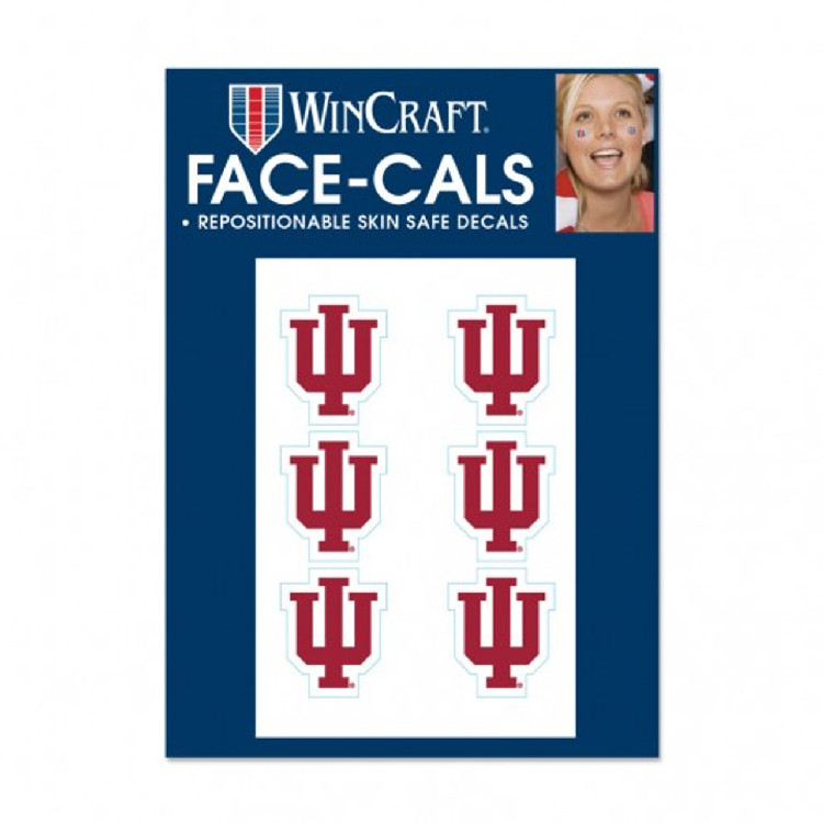 Indiana Hoosiers Tattoo Face Cals