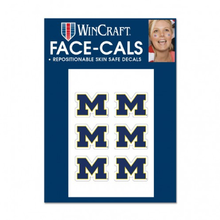 Michigan Wolverines Tattoo Face Cals