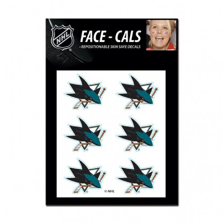 San Jose Sharks Tattoo Face Cals