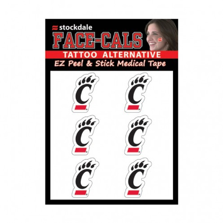 Cincinnati Bearcats Tattoo Face Cals