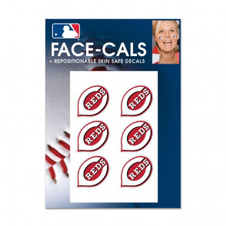 Cincinnati Reds Tattoo Face Cals