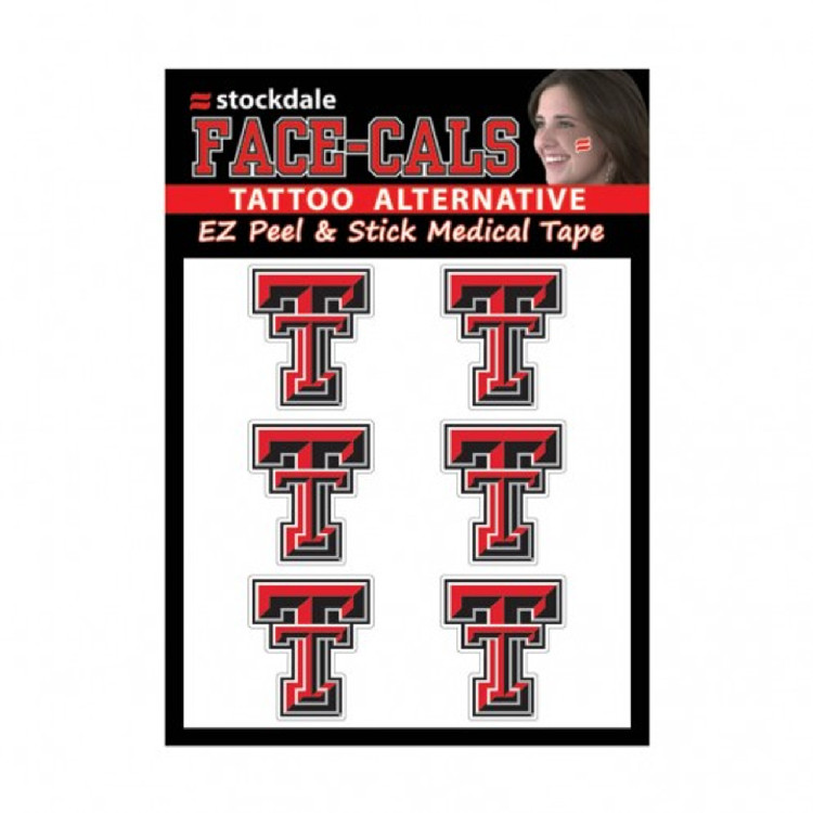 Texas Tech Red Raiders Tattoo Face Cals