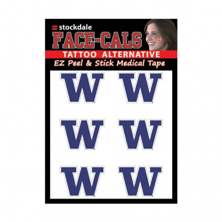 Washington Huskies Tattoo Face Cals