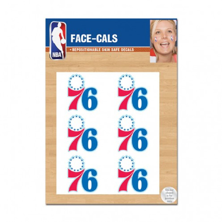 Philadelphia 76ers Tattoo Face Cals