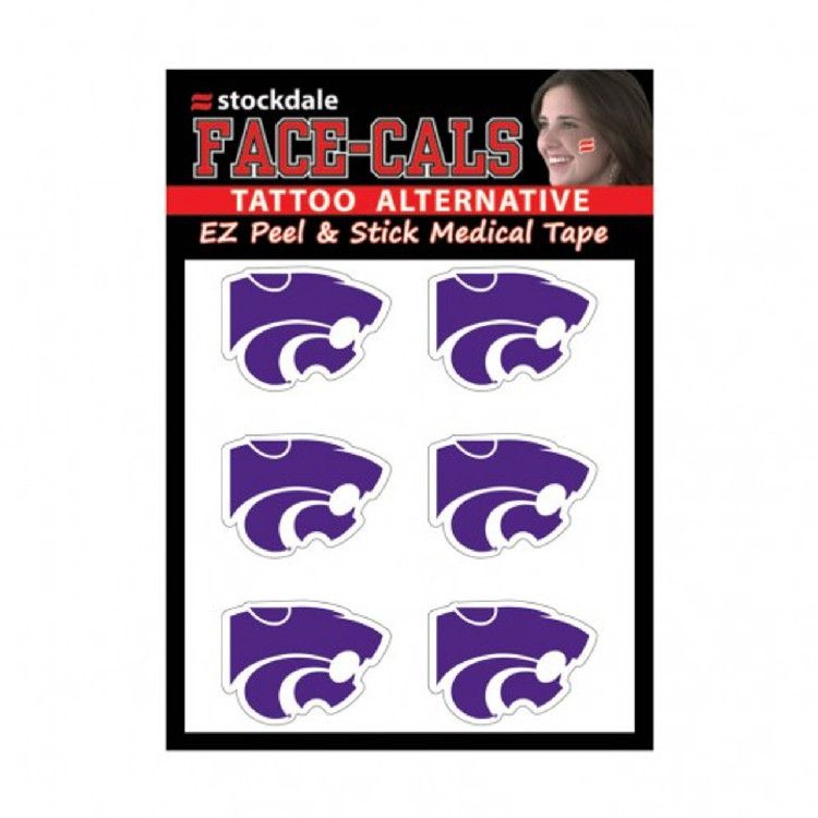 Kansas State Wildcats Tattoo Face Cals