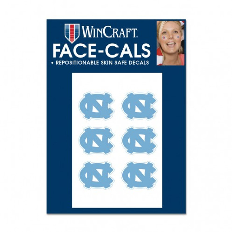 North Carolina Tar Heels Tattoo Face Cals