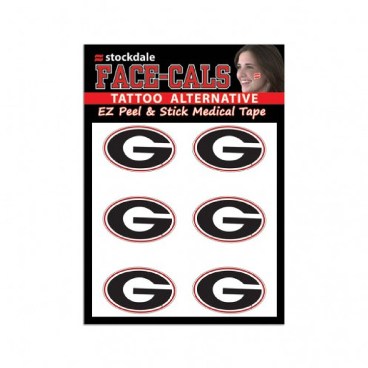 Georgia Bulldogs Tattoo Face Cals