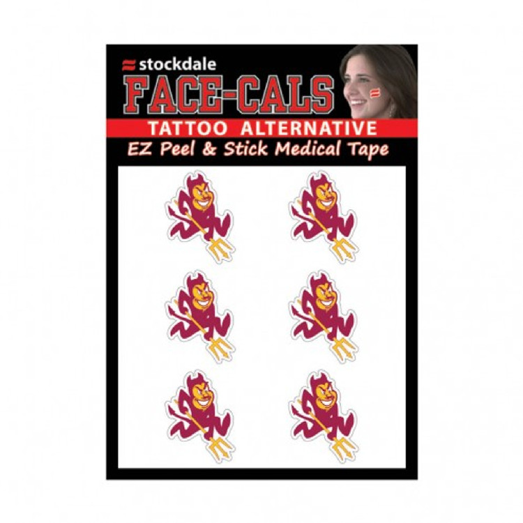 Arizona State Sun Devils Tattoo Face Cals