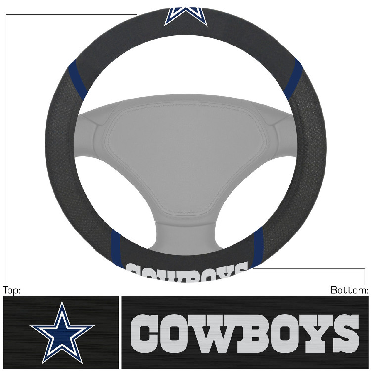 Dallas Cowboys Steering Wheel Cover Mesh/Stitched