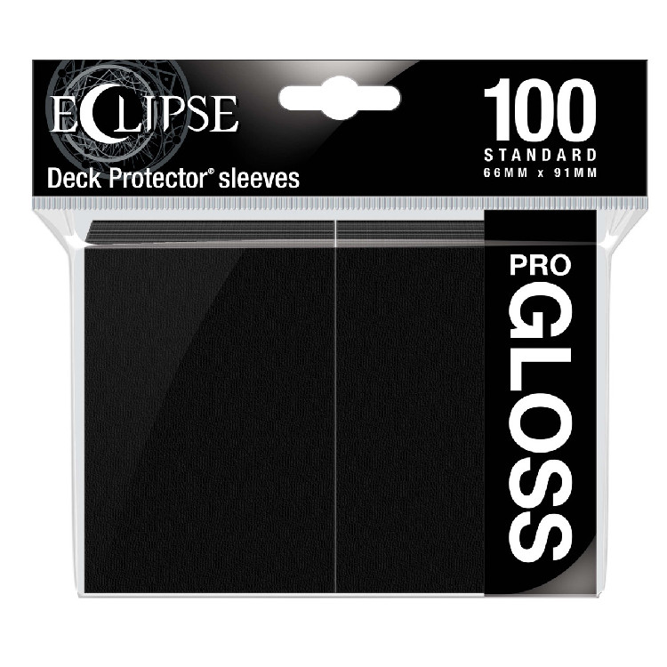 Eclipse Gloss Standard Sleeves 100 Pack Jet Black