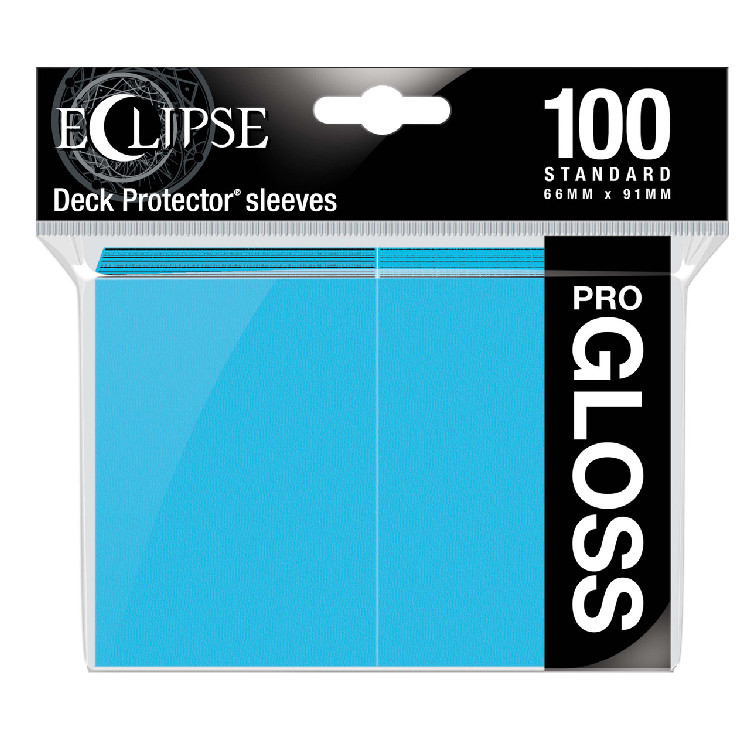 Eclipse Gloss Standard Sleeves 100 Pack Sky Blue