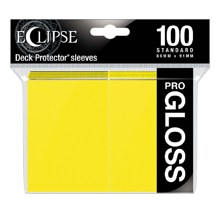 Eclipse Gloss Standard Sleeves 100 Pack Lemon Yellow