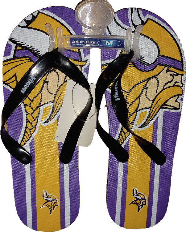 Minnesota Vikings Unisex Flip Flop - (1 Pair) - L