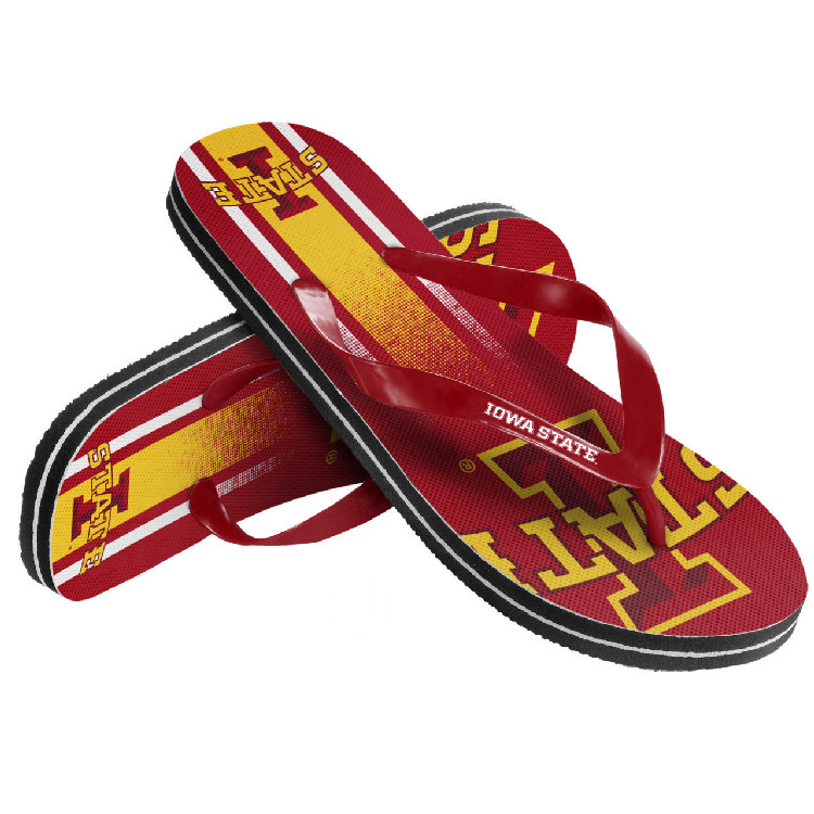 Iowa State Cyclones Flip Flop Unisex Gradient Big Logo - (1 Pair) - L