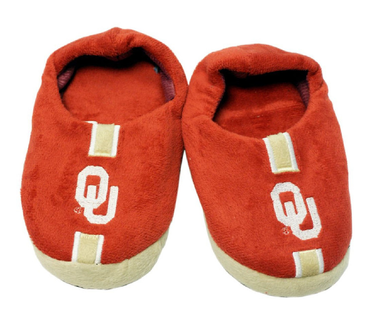 Oklahoma Sooners Slipper - Youth 4-7 Size 13-1 Stripe - (1 Pair) - XL