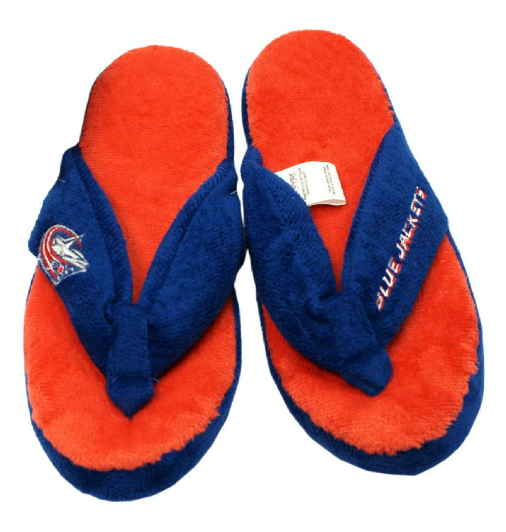 Columbus Blue Jackets Slipper - Women Thong Flip Flop - (1 Pair) - XL