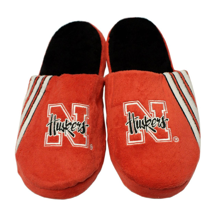 Nebraska Cornhuskers Slipper - Big Logo Stripe - (1 Pair) - XL