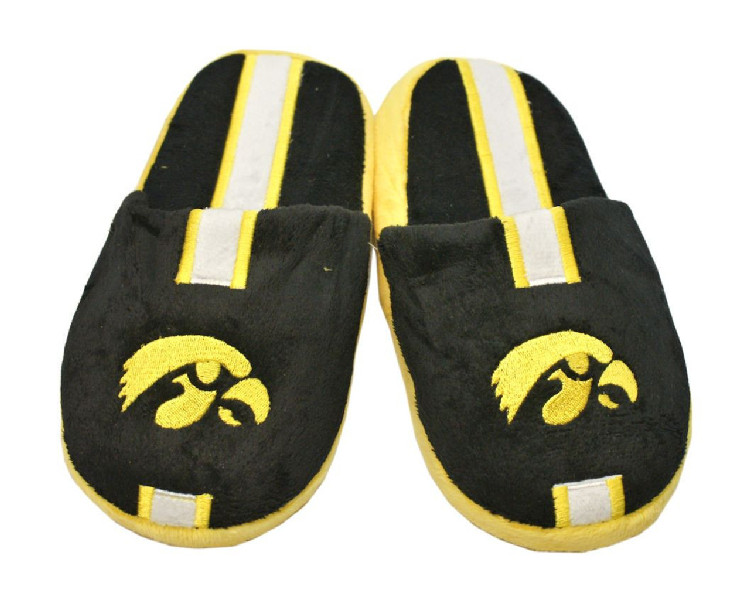 Iowa Hawkeyes Slipper - Youth 8-16 Size 7-8 Stripe - (1 Pair) - XL