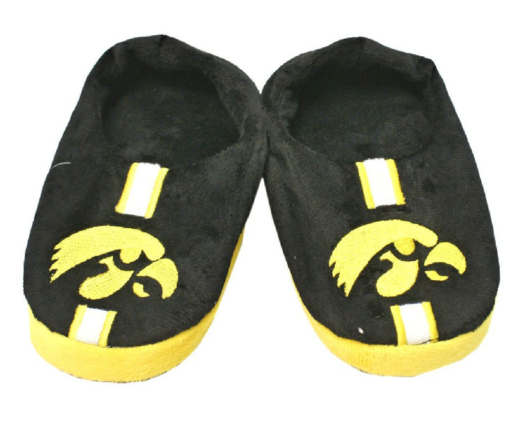 Iowa Hawkeyes Slipper - Youth 4-7 Size 13-1 Stripe - (1 Pair) - XL