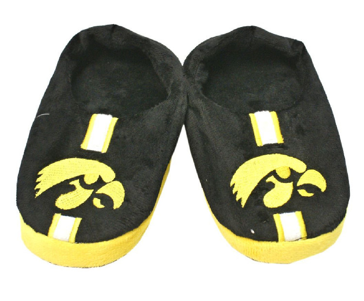 Iowa Hawkeyes Slipper - Youth 4-7 Size 11-12 Stripe - (1 Pair) - L