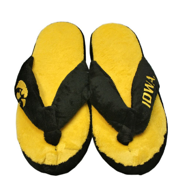 Iowa Hawkeyes Slipper - Women Thong Flip Flop - (1 Pair) - L