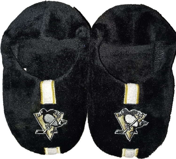 Pittsburgh Penguins Slipper - Youth 4-7 Size 13-1 Stripe - (1 Pair) - XL