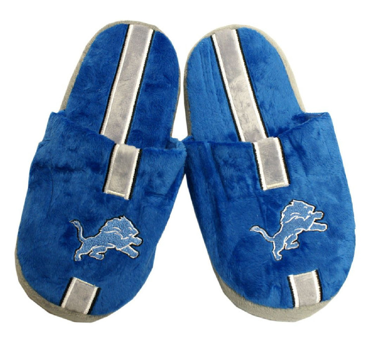 Detroit Lions Slipper - Youth 8-16 Size 7-8 Stripe - (1 Pair) - XL