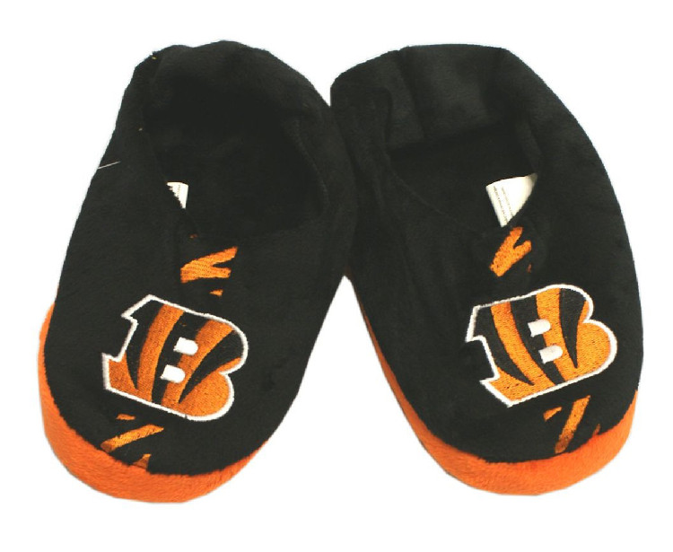 Cincinnati Bengals Slipper - Youth 4-7 Size 11-12 Stripe - (1 Pair) - L