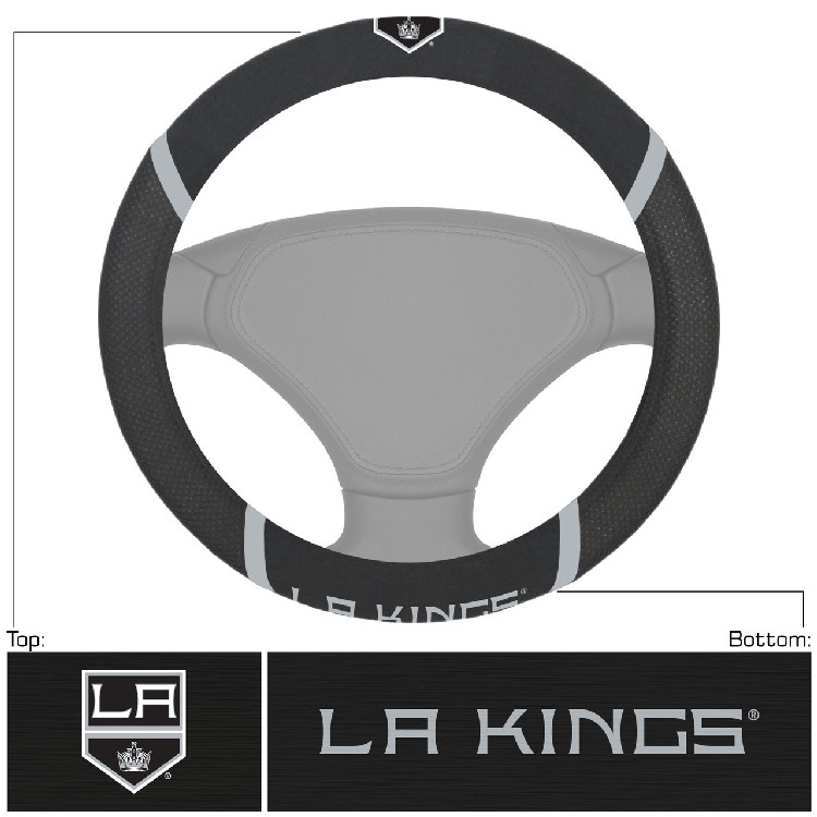 Los Angeles Kings Steering Wheel Cover Mesh/Stitched