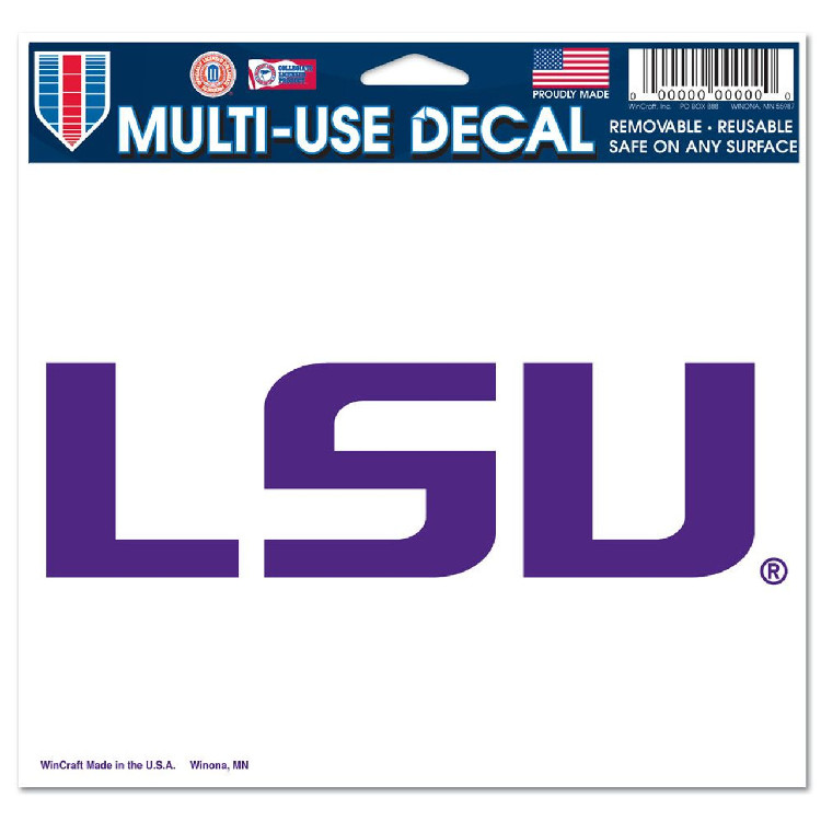 LSU Tigers Decal 5x6 Ultra Color