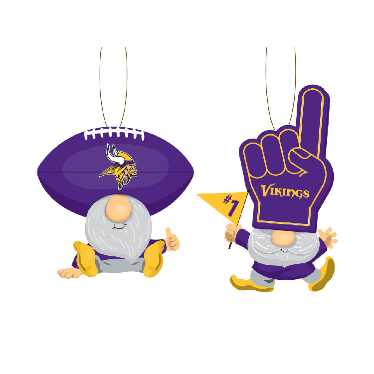 Minnesota Vikings Ornament Gnome Fan 2 Pack